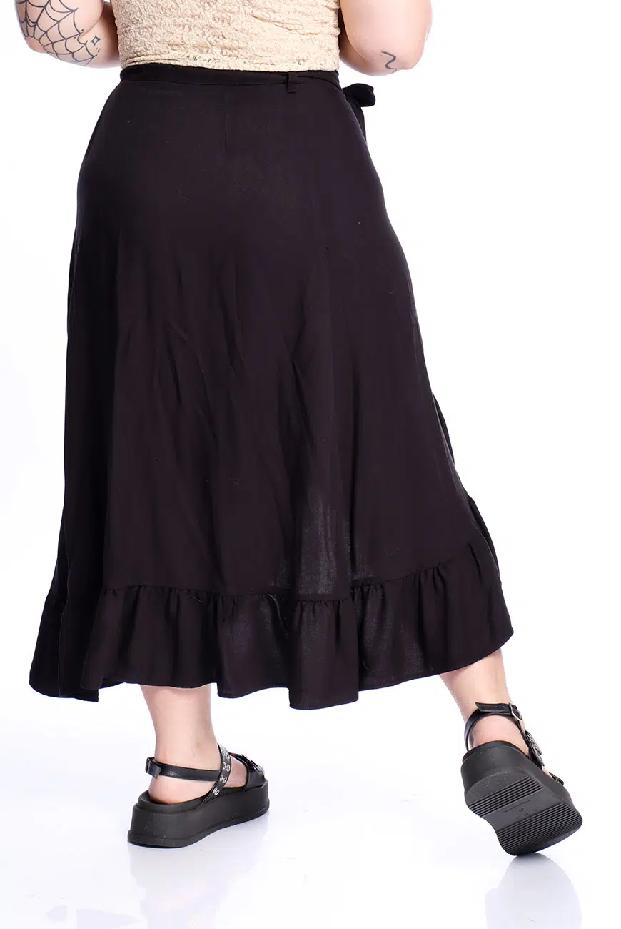 Saia Envelope Preta Shadow Dancer - Imagem 6