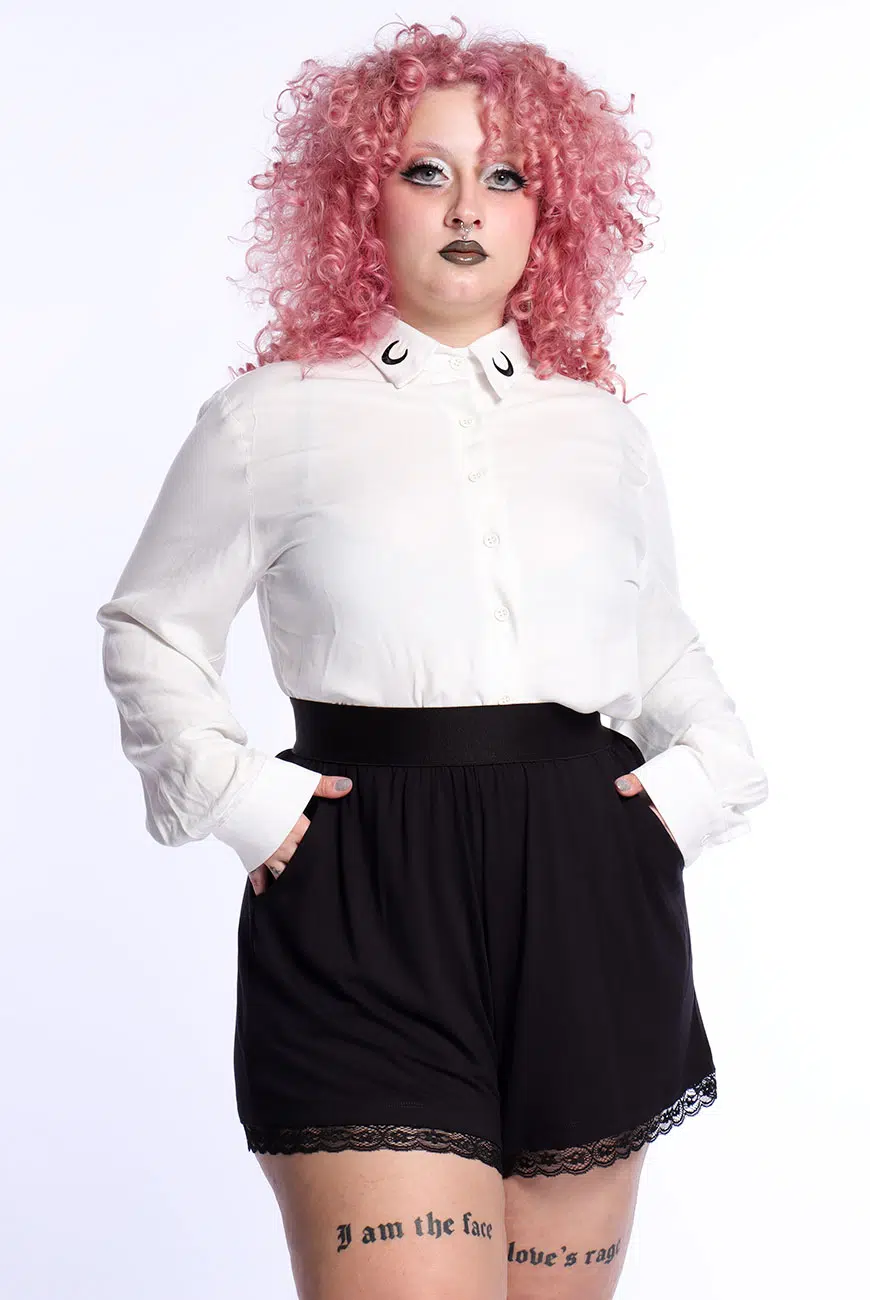 Shorts Preto Renda Aura - Imagem 3