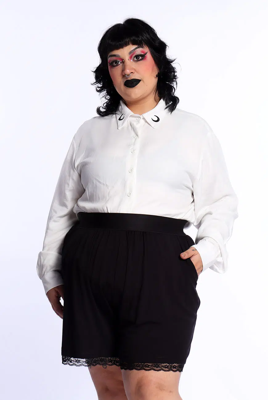 Shorts Preto Renda Aura - Imagem 4