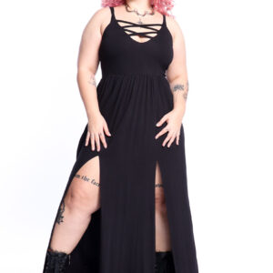 Vestido Longo Fendas Decantas