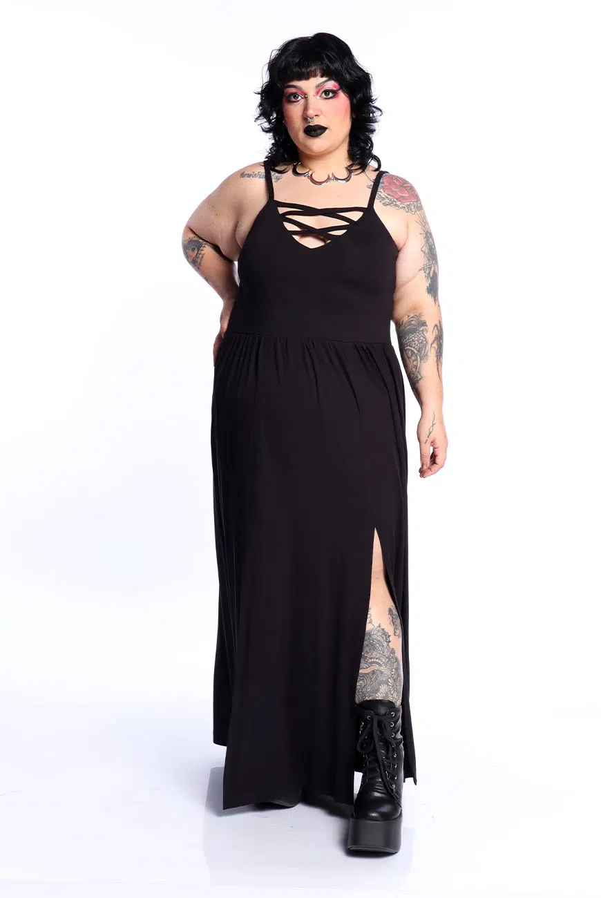 Vestido Longo Fendas Decantas - Imagem 3