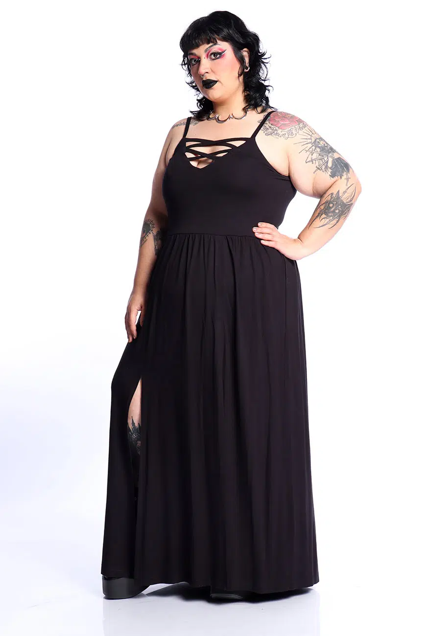 Vestido Longo Fendas Decantas - Imagem 5