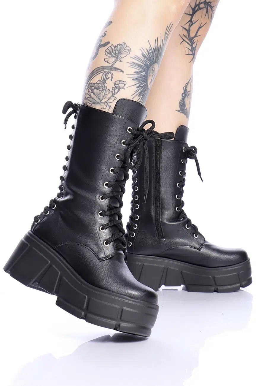 bota-cano-alto-amarracao-laced-00 Bota Cano Alto Amarração Laced - Imagem 1