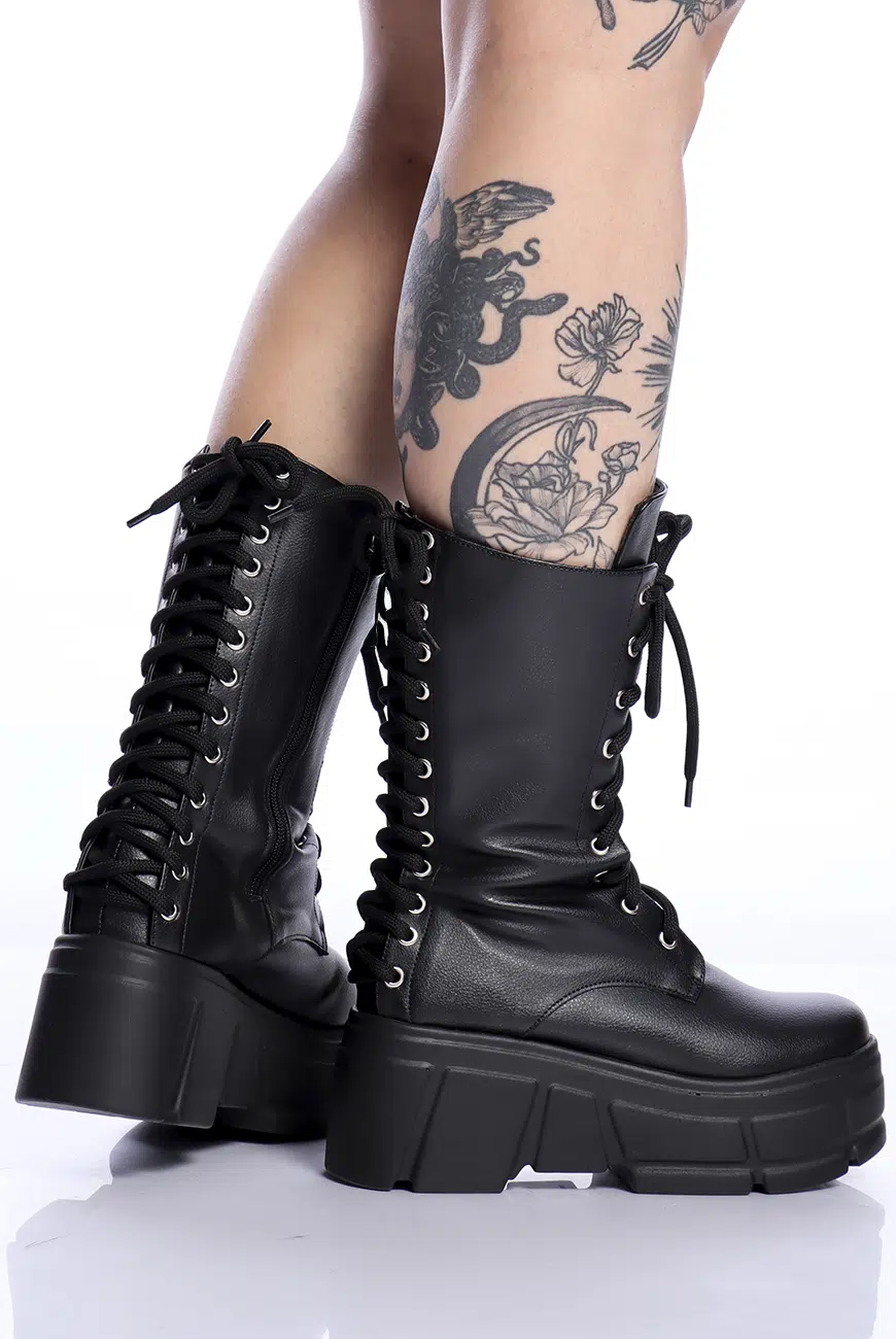 Bota Cano Alto Amarração Laced - Imagem 3