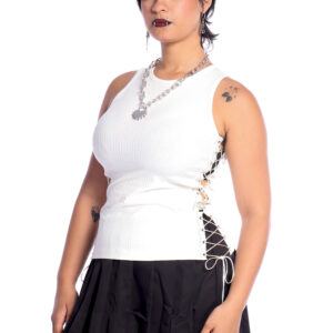 Regata Canelada Amarração Disease Off White