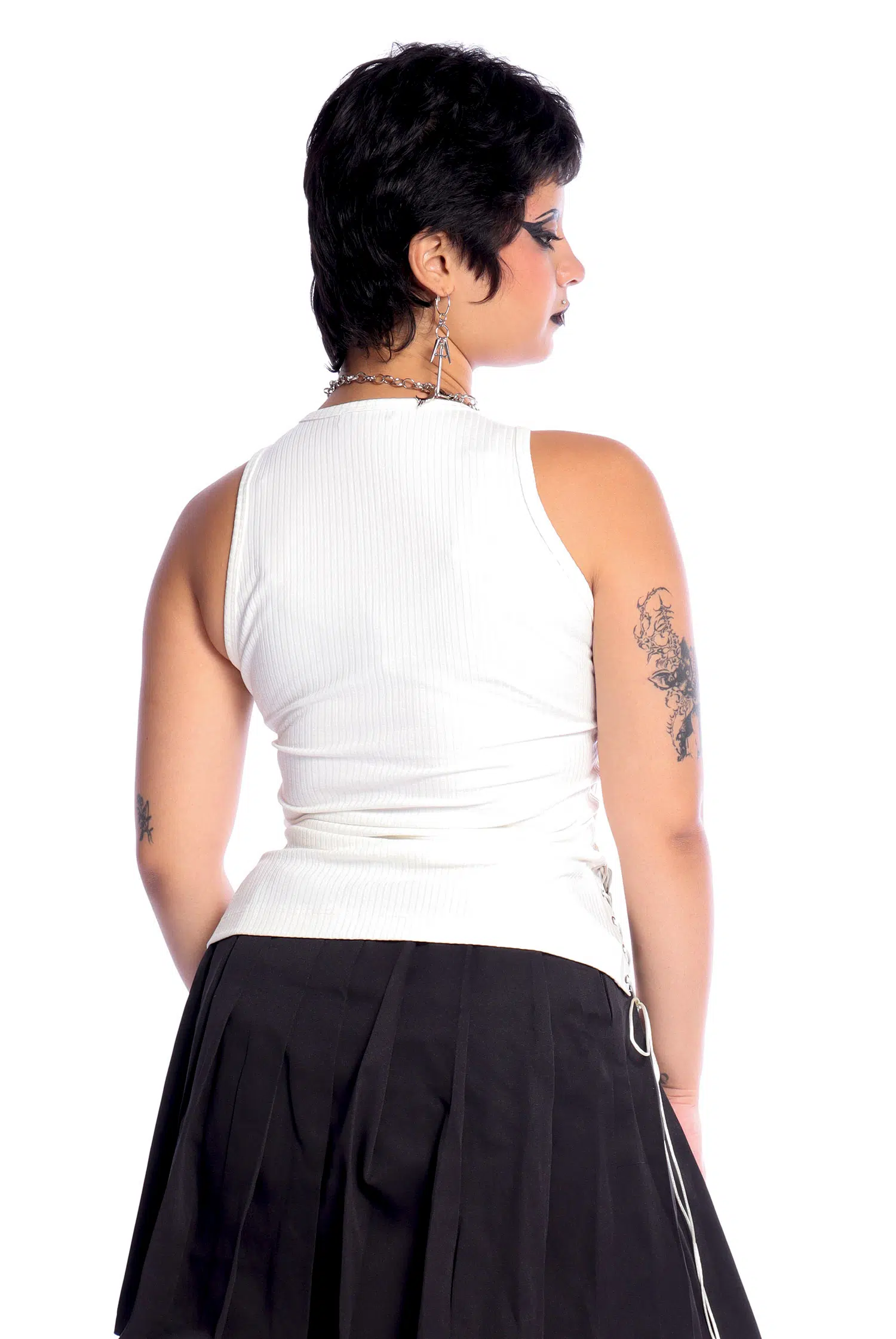 Regata Canelada Amarração Disease Off White - Imagem 6