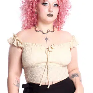 Blusa Renda Off White Witchmaid
