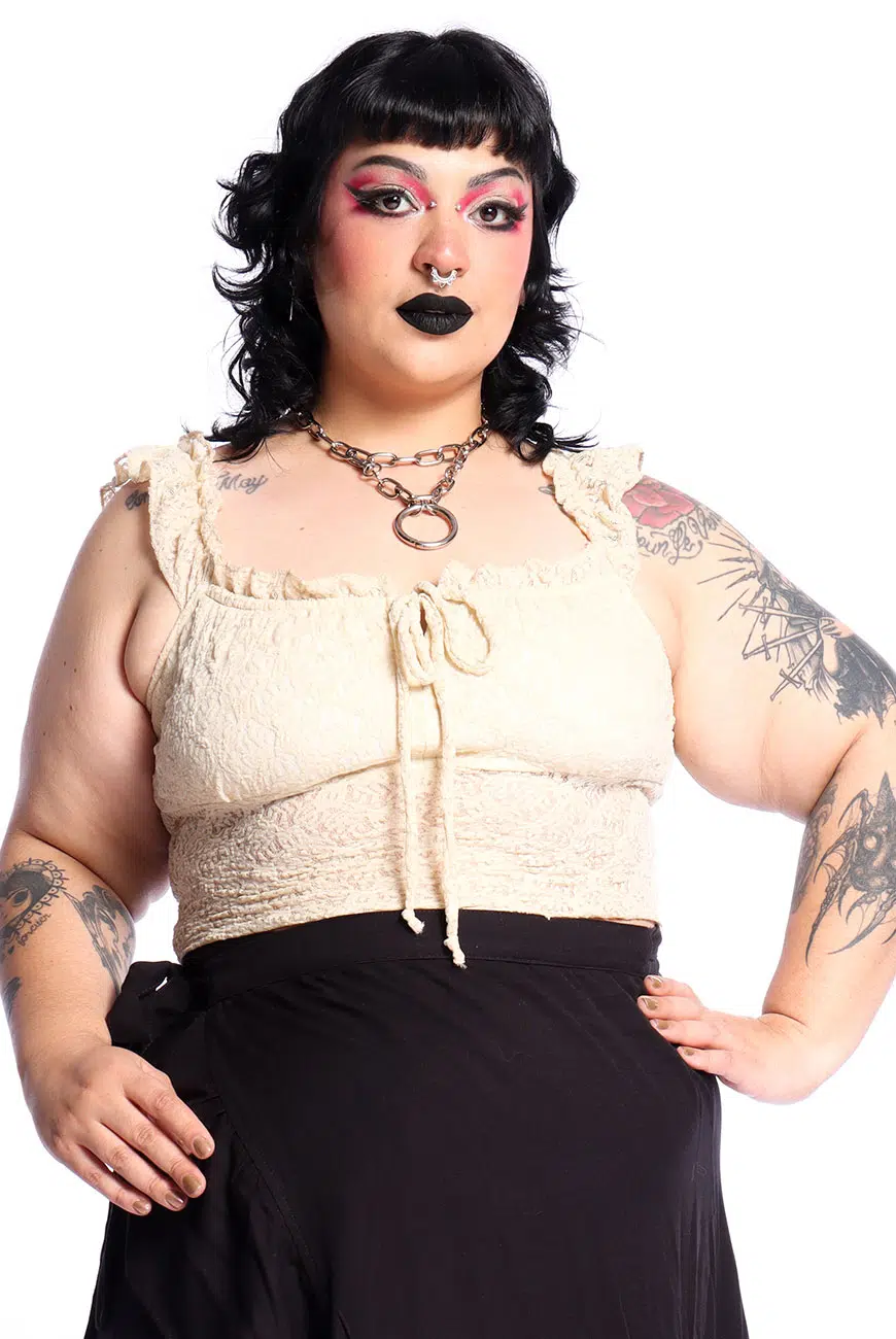 Blusa Renda Off White Witchmaid - Imagem 3