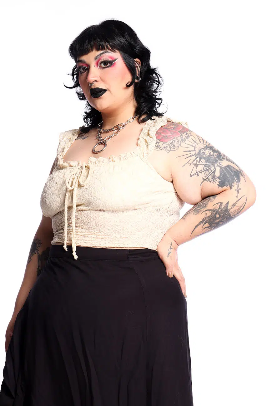 Blusa Renda Off White Witchmaid - Imagem 5