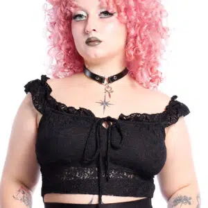 Blusa Renda Preta Witchmaid