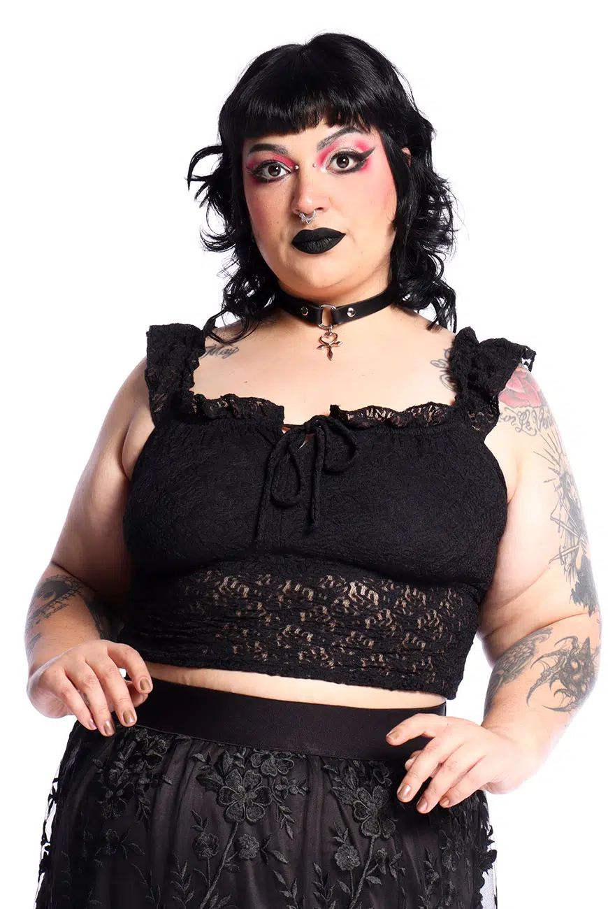 Blusa Renda Preta Witchmaid - Imagem 3