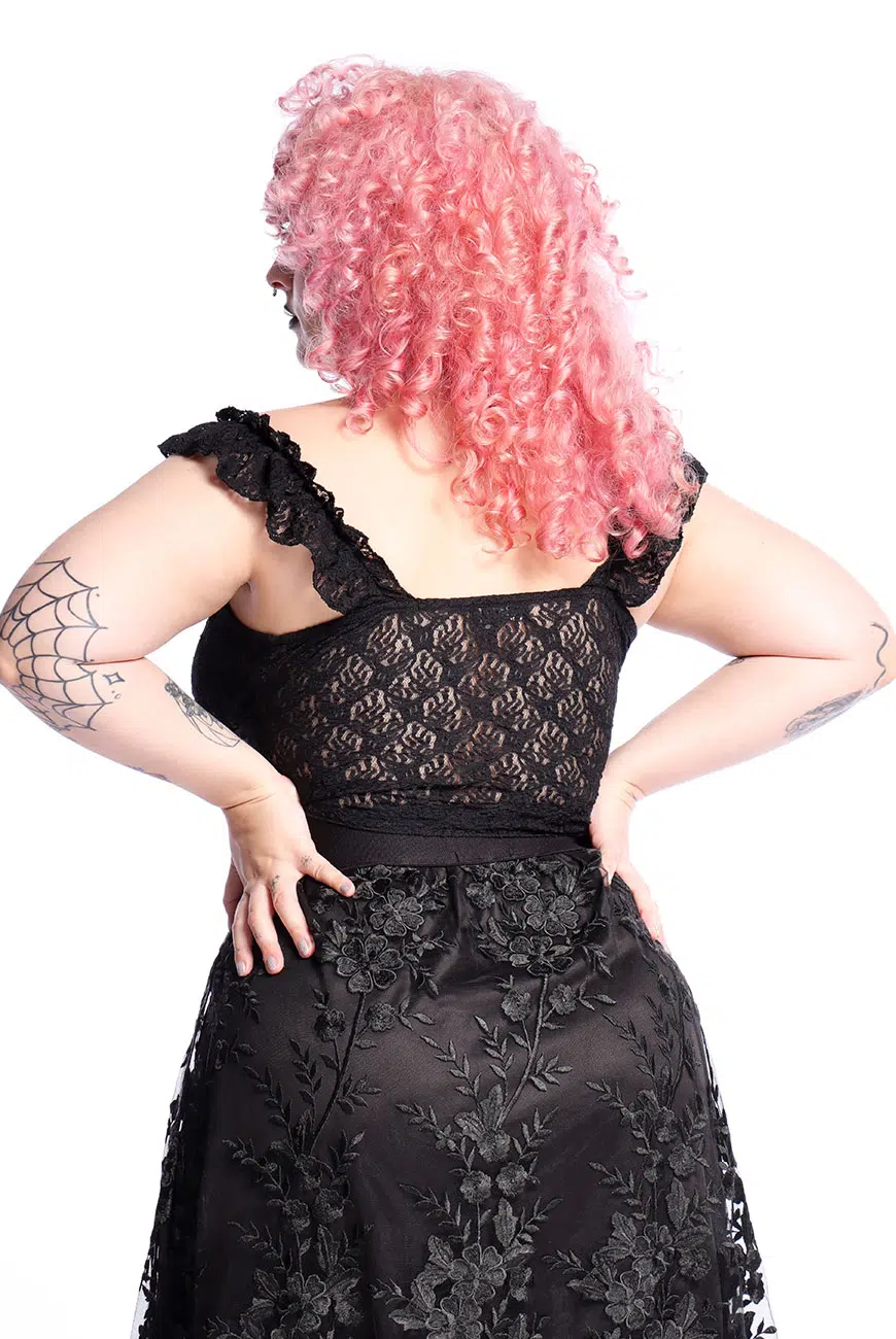 Blusa Renda Preta Witchmaid - Imagem 6