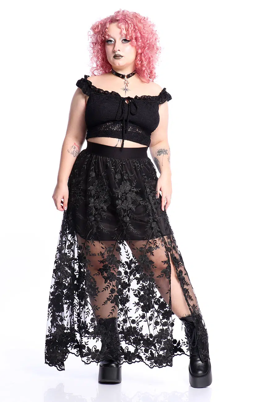 Blusa Renda Preta Witchmaid - Imagem 9