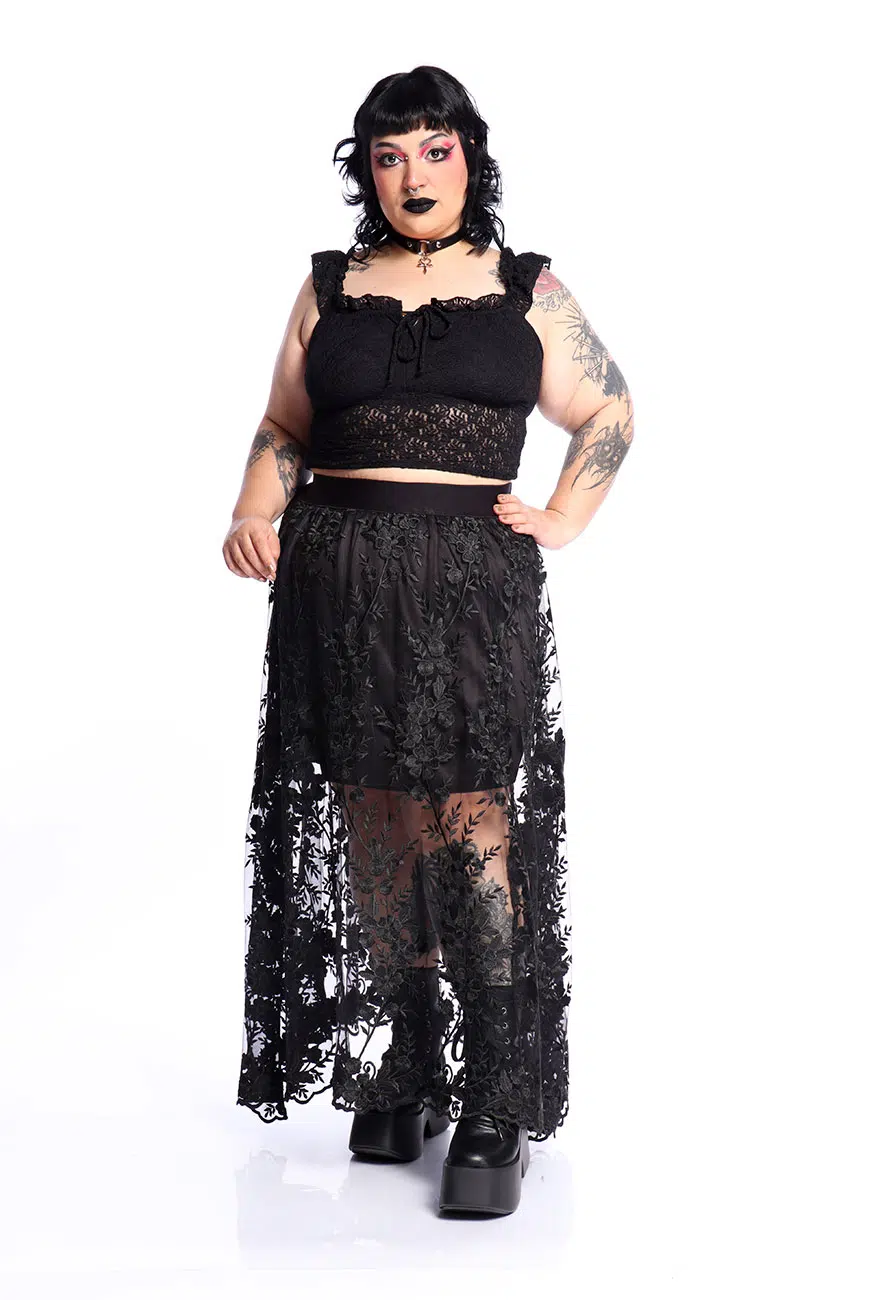 Blusa Renda Preta Witchmaid - Imagem 10
