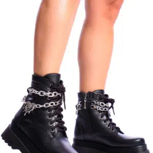 Bota Coturno Tratorado Preto MariMoon