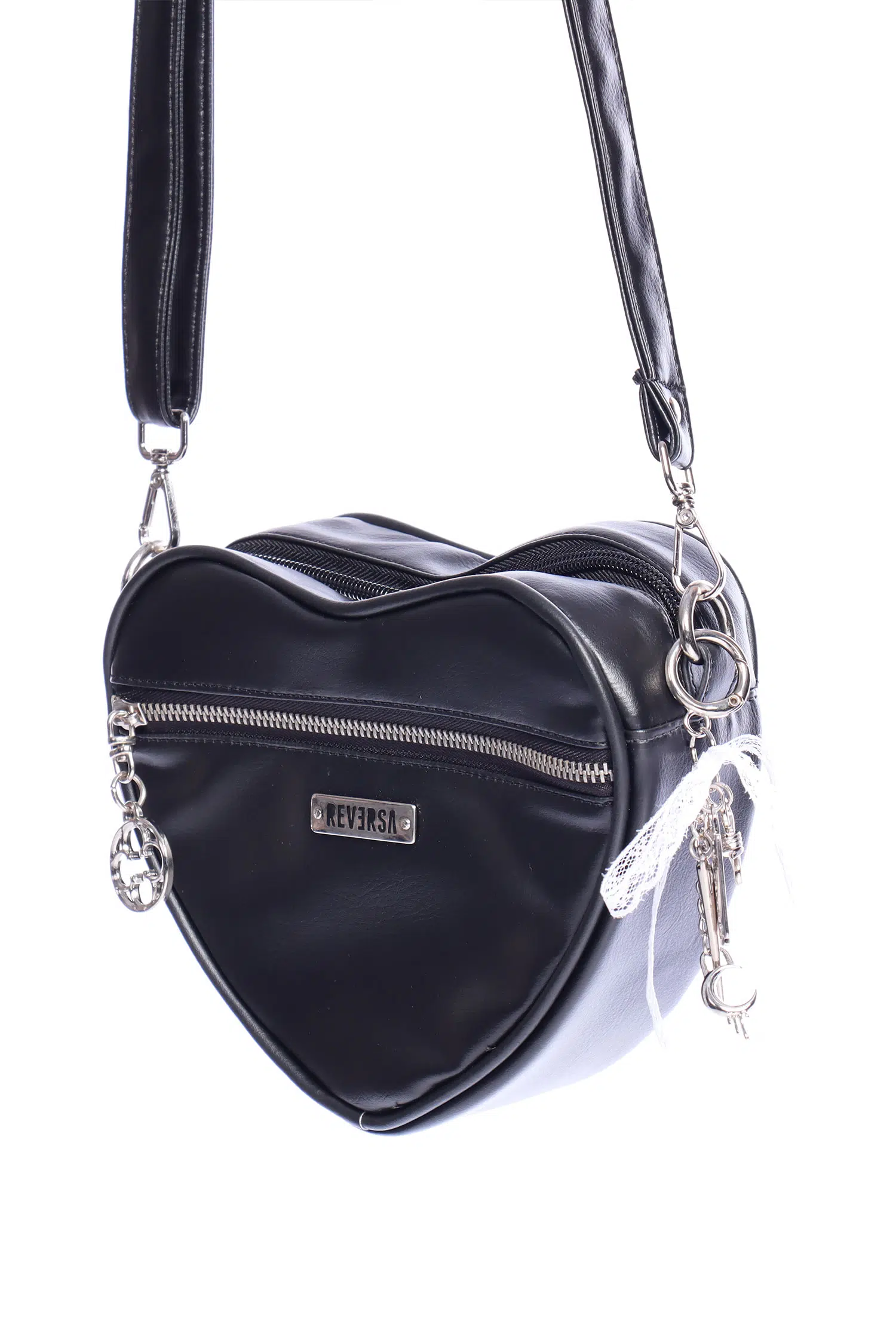 Bolsa Coração Preta Romance - Imagem 9