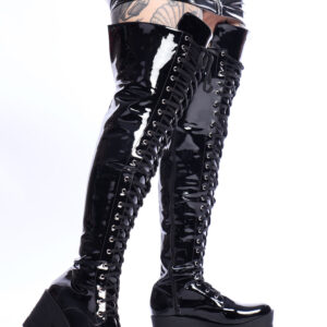 Bota Over The Knee Vinil Tratorada Vandal