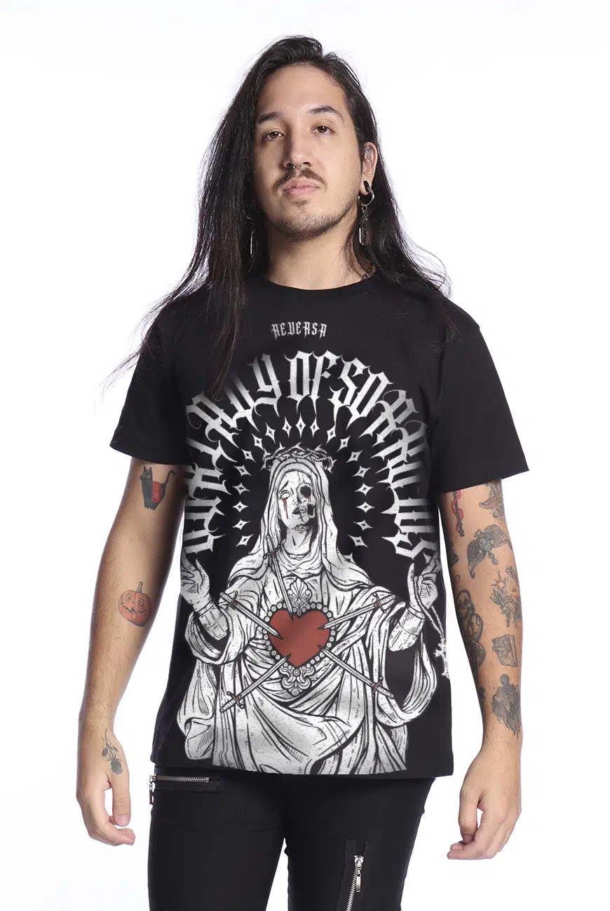 Camiseta Unissex Oversized Lady Of Sorrows - Imagem 4