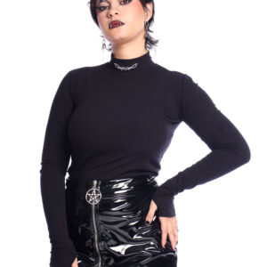 Blusa Gola Alta Canelada Arame Farpado