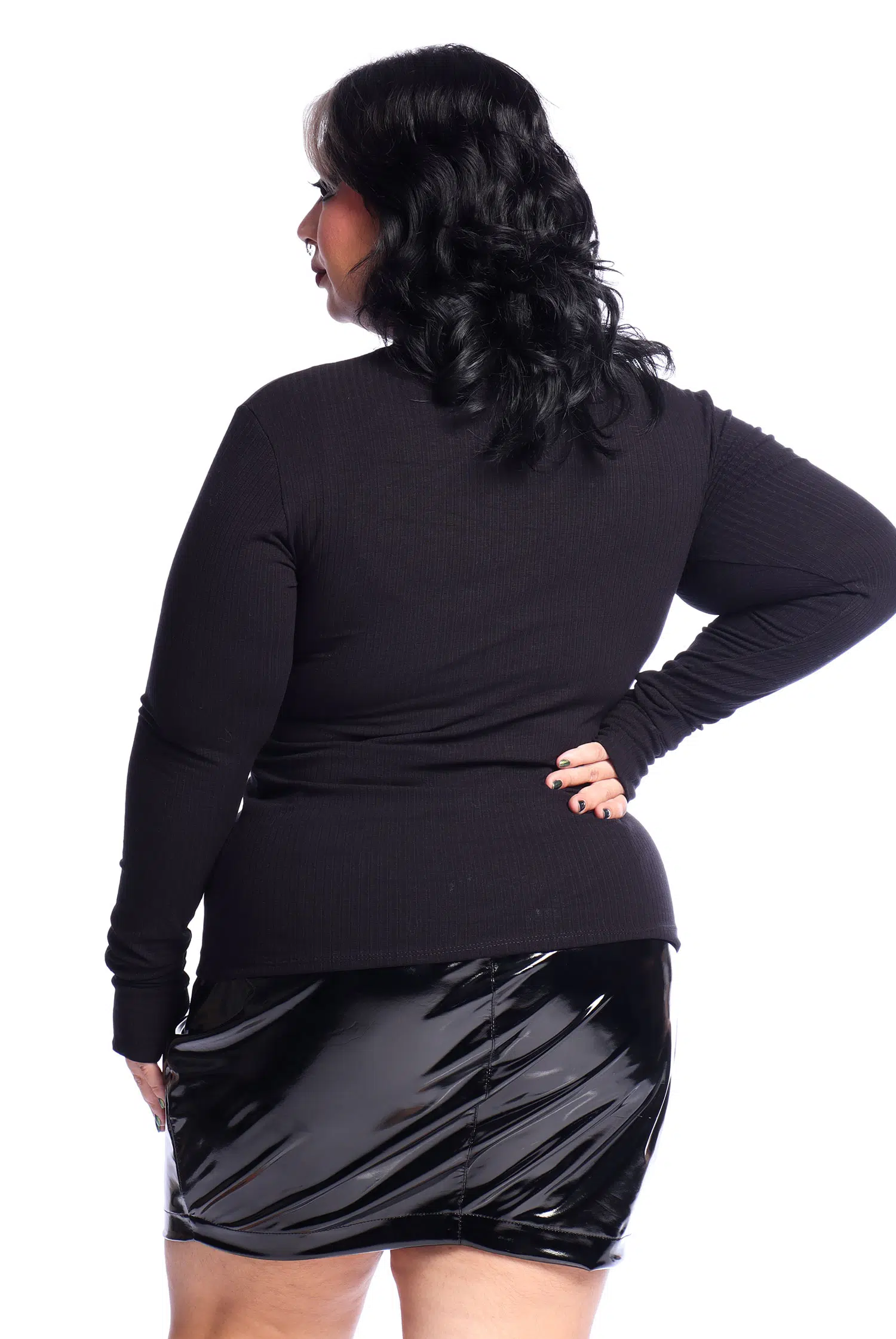 Blusa Gola Alta Canelada Arame Farpado - Imagem 7