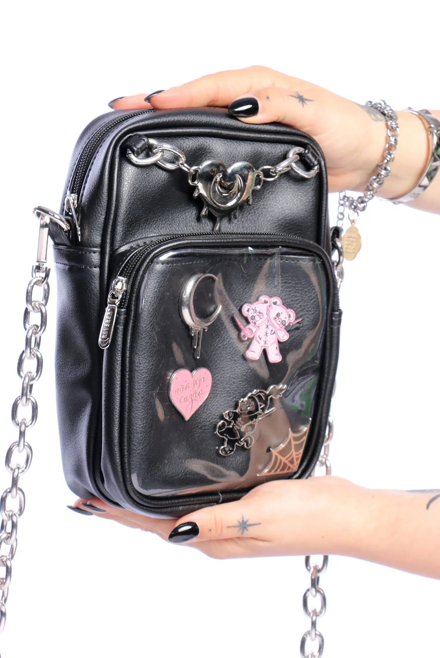 Bolsa Transversal Itabag MariMoon Preta - Imagem 5