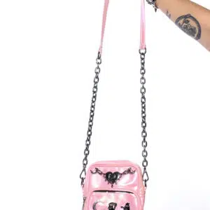 Bolsa Transversal Itabag MariMoon Rosa Holográfico