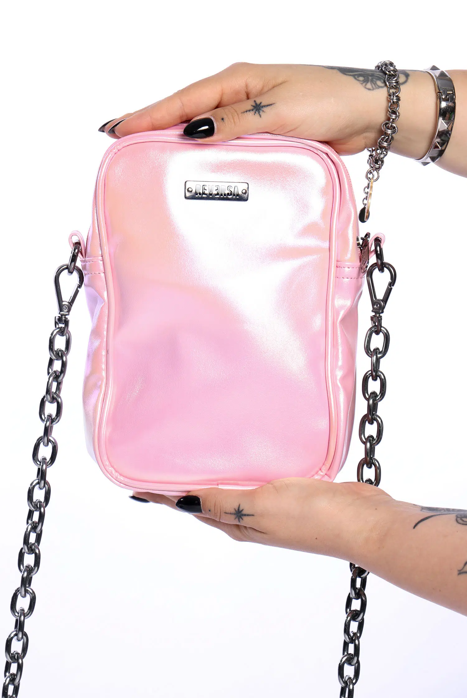 Bolsa Transversal Itabag MariMoon Rosa Holográfico - Imagem 6