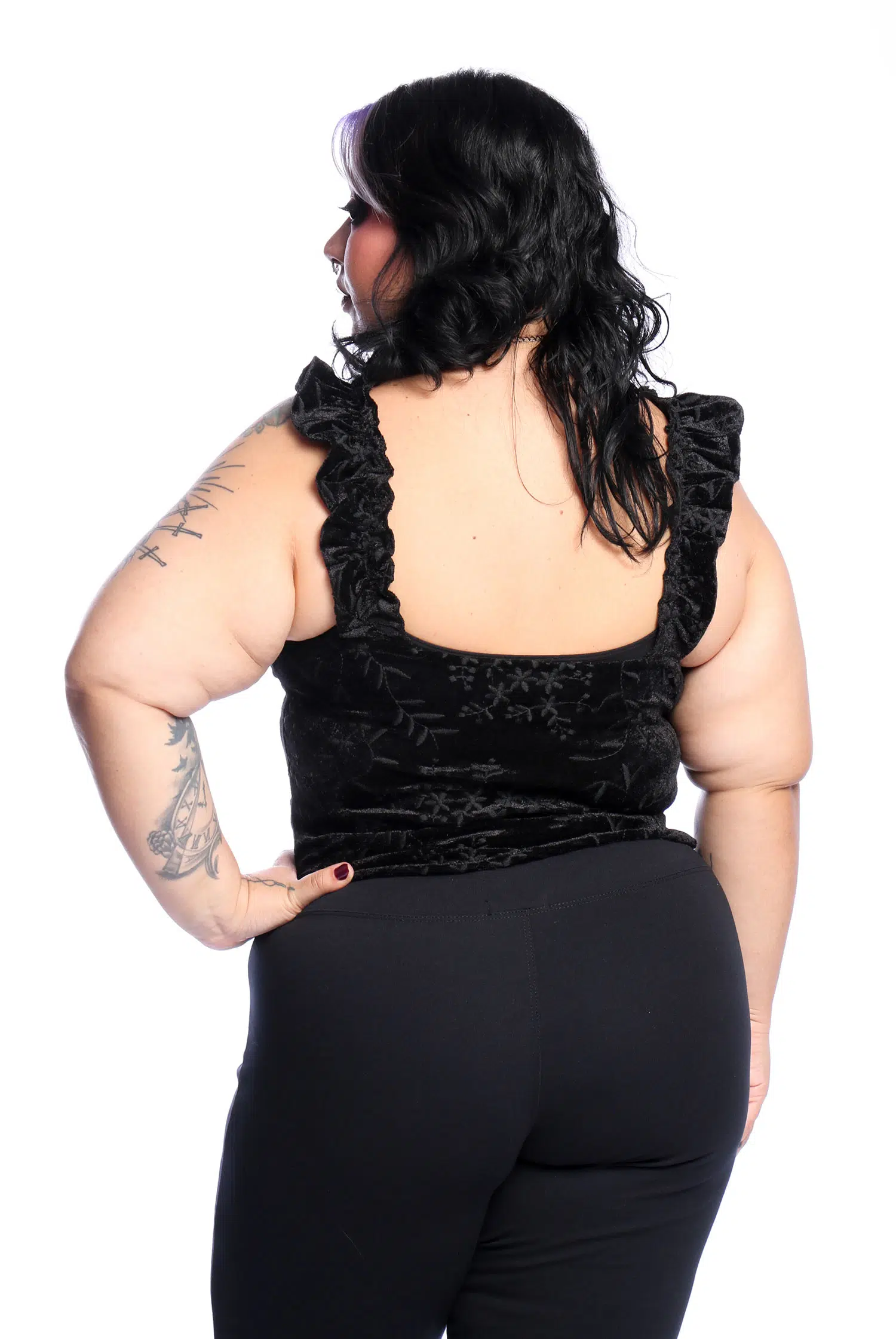 Blusa Veludo Preta Witchmaid - Imagem 7