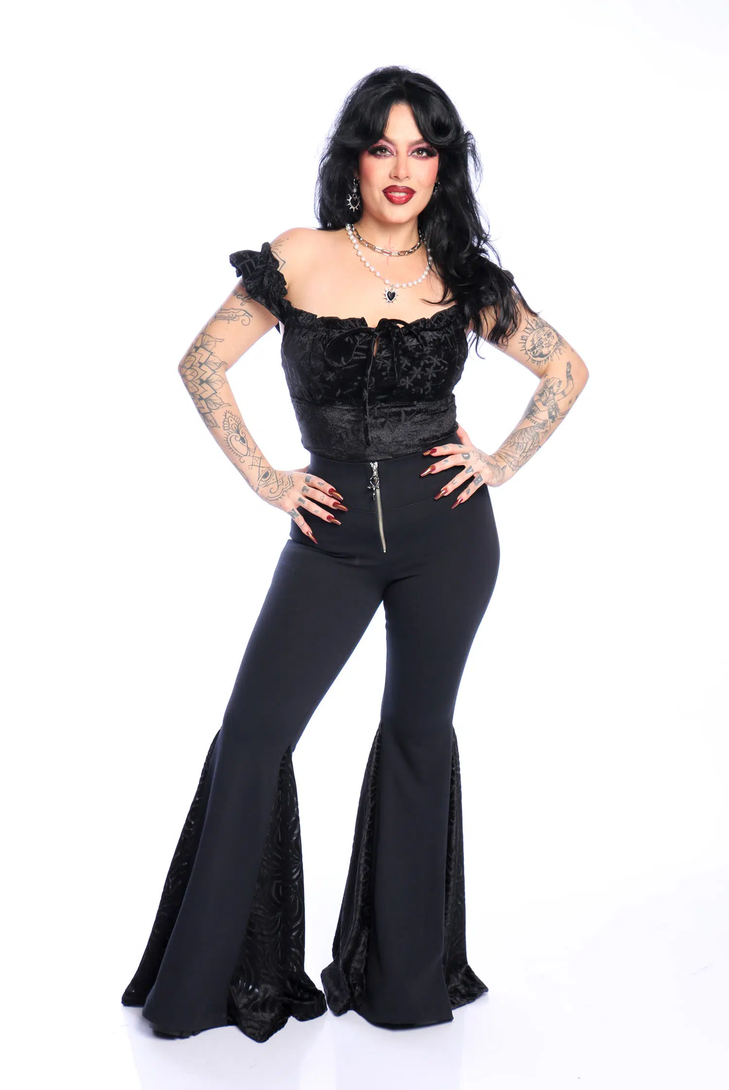 Blusa Veludo Preta Witchmaid - Imagem 9