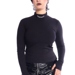 Blusa Gola Alta Canelada Arame Farpado