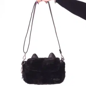 Bolsa Baguete Pelúcia Bad Kitty