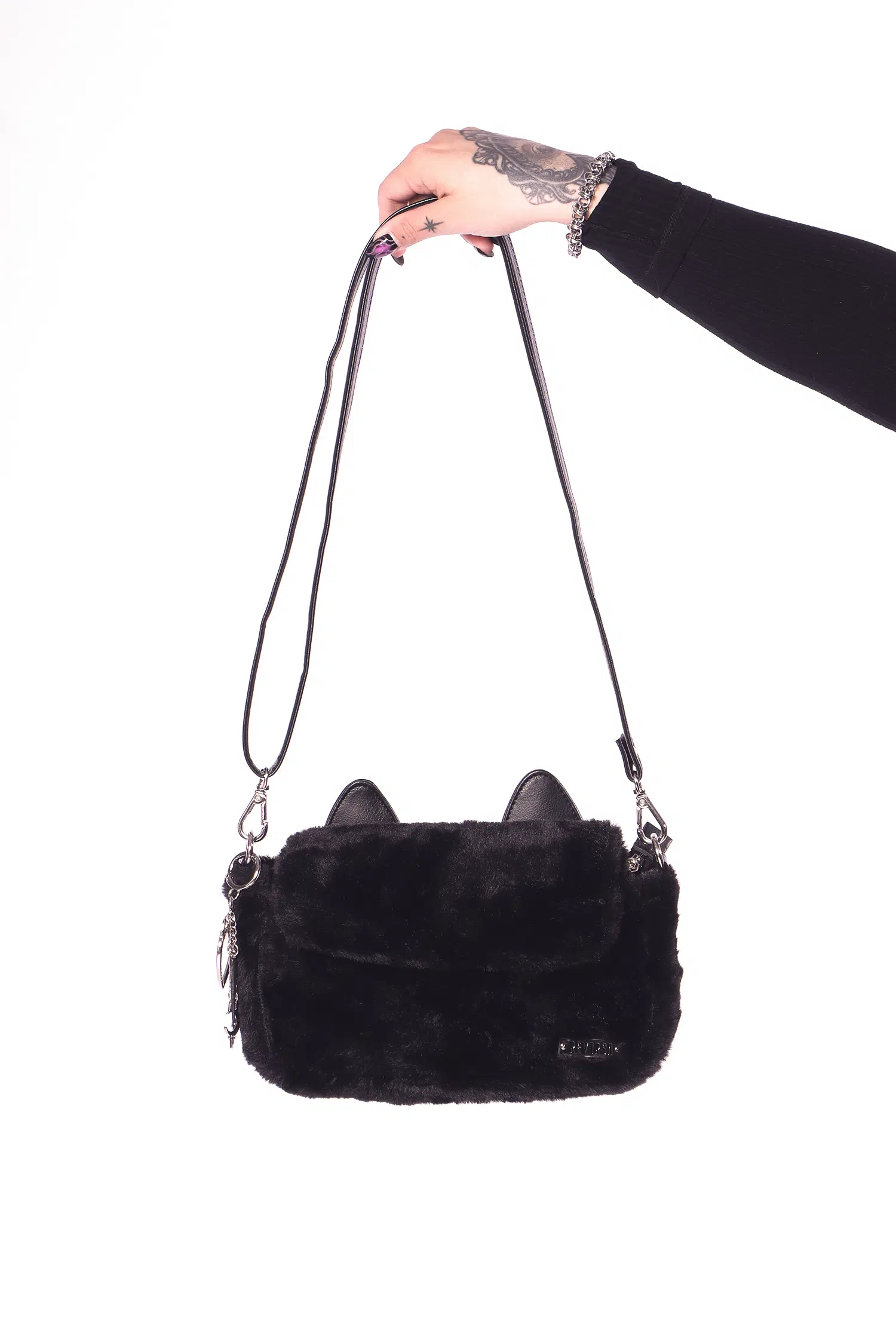 bolsa-baguete-pelucia-bad-kitty-00 Bolsa Baguete Pelúcia Bad Kitty - Imagem 1