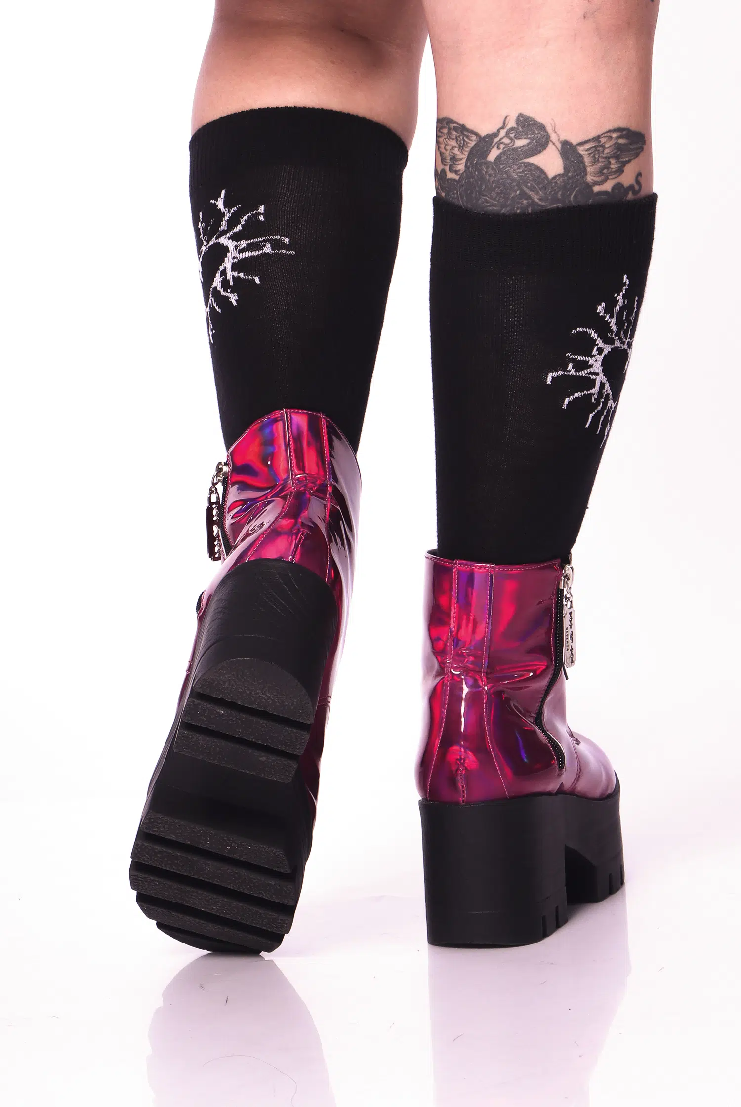 Bota Coturno Holográfico Pink Razor - Imagem 5