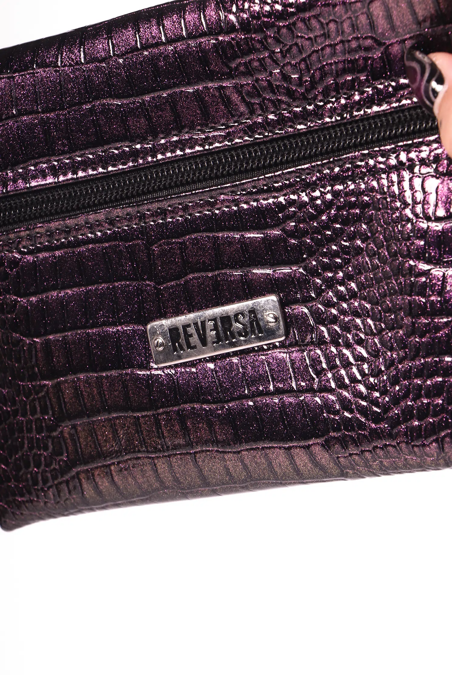 Estojo Necessaire Roxo Croco - Imagem 5