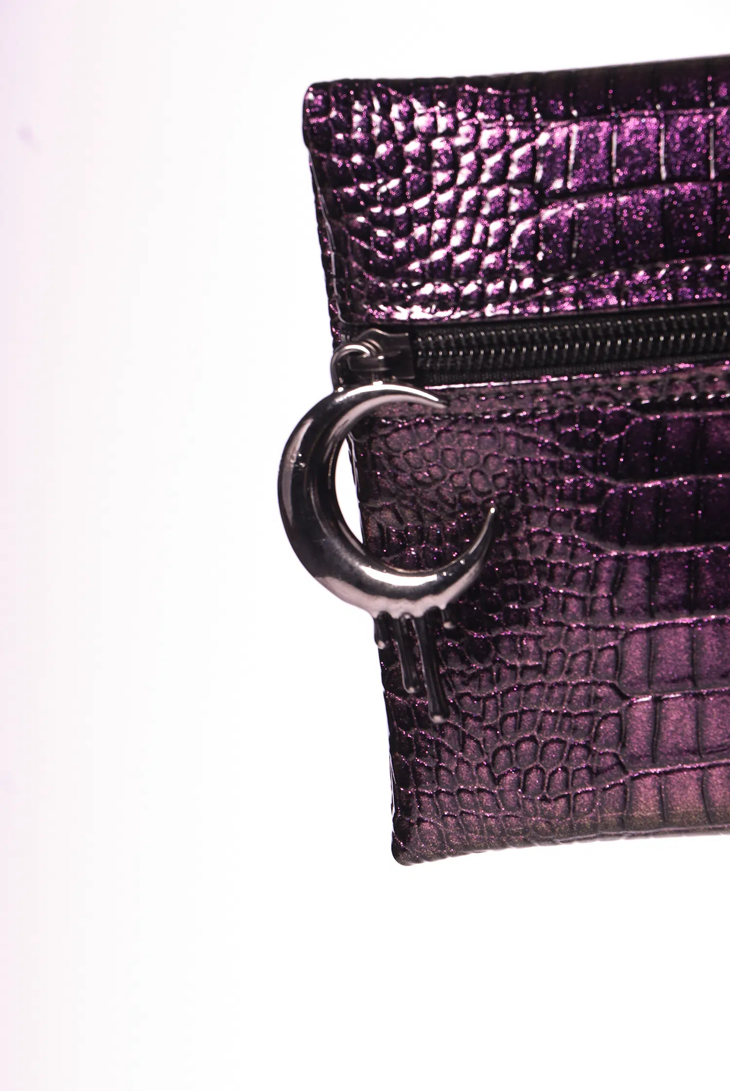 Estojo Necessaire Roxo Croco - Imagem 6