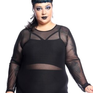 Blusa Manga Longa Tule Shadow